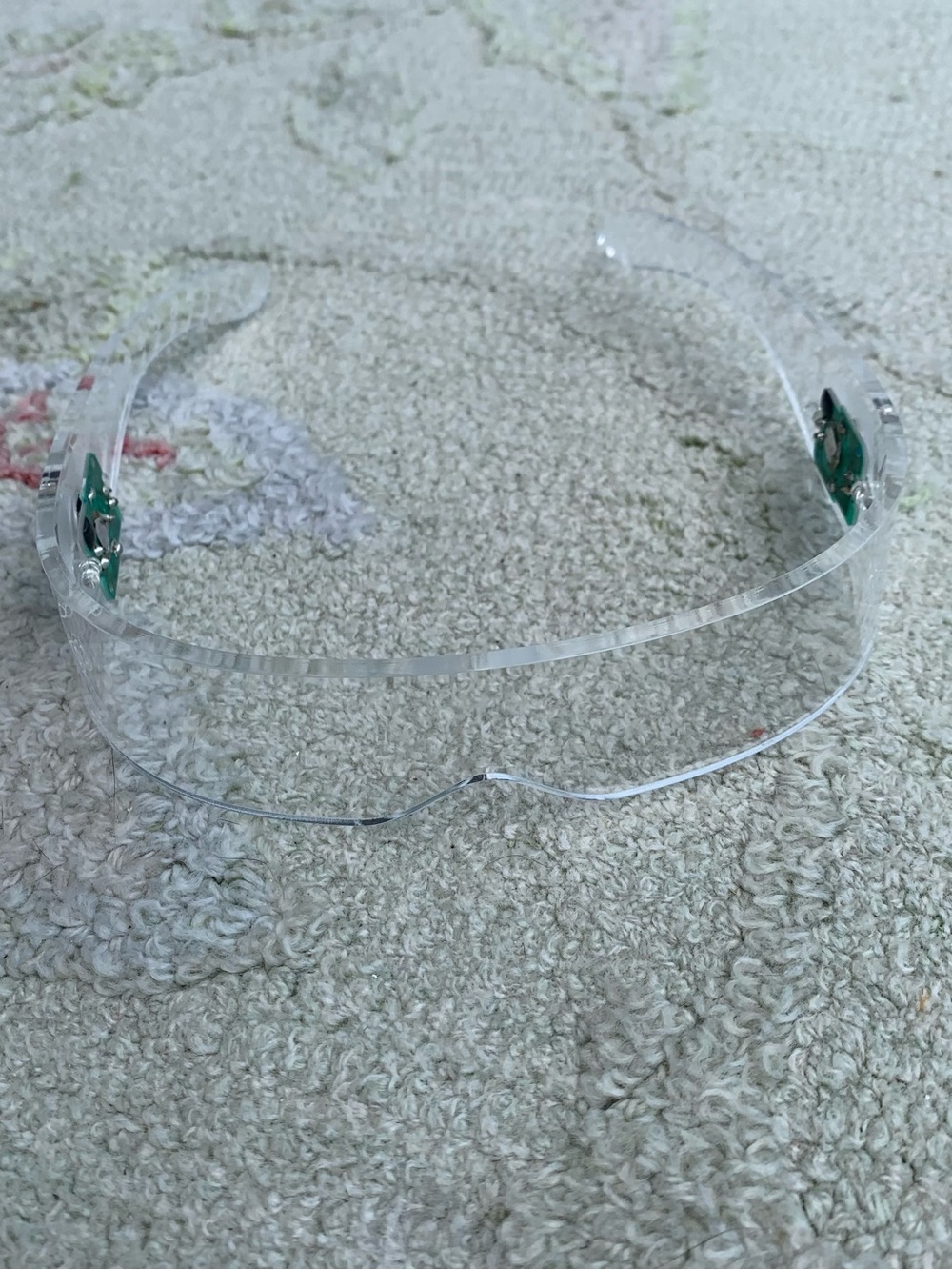 Futuristic Cyberpunk LED Visor Glasses Clear Light-Up Party Goggles